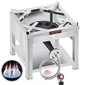 ARC Stainless Steel Single Burner Propane Stove, 200,000BTU High-Pressure Extra Large Heavy Duty Outdoor Propane Burner Cooker, Burners for Outdoor Cooking For Turkey Fry, Seafood Boil, Homebrewing