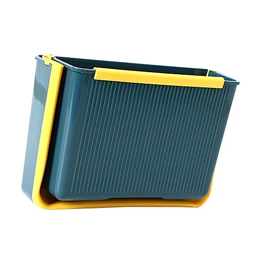 Caneca de basura rectangular colgante ergonómica azul