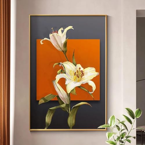 Impression de fleurs vintage peinture murale toile 35x50