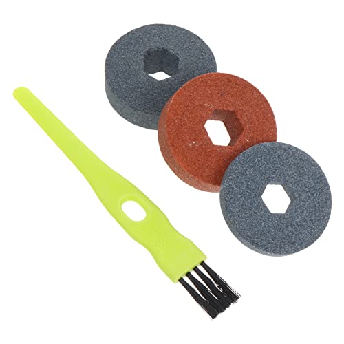 Ciieeo 4pcs Stone Brush for Knife Sharpener Grinding Stone Brush Set Heat Resistant Wear-Resistant Random Color