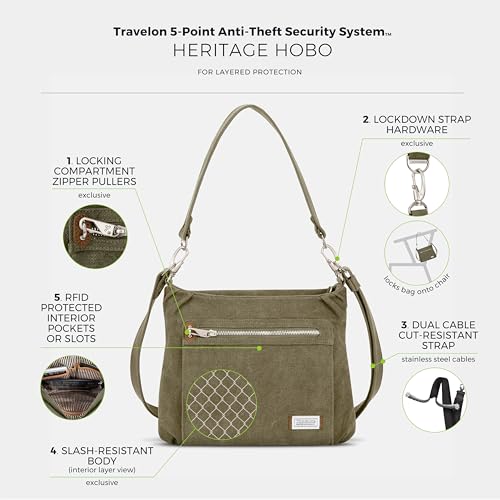 Image of Travelon Anti-Theft Heritage Hobo Bag