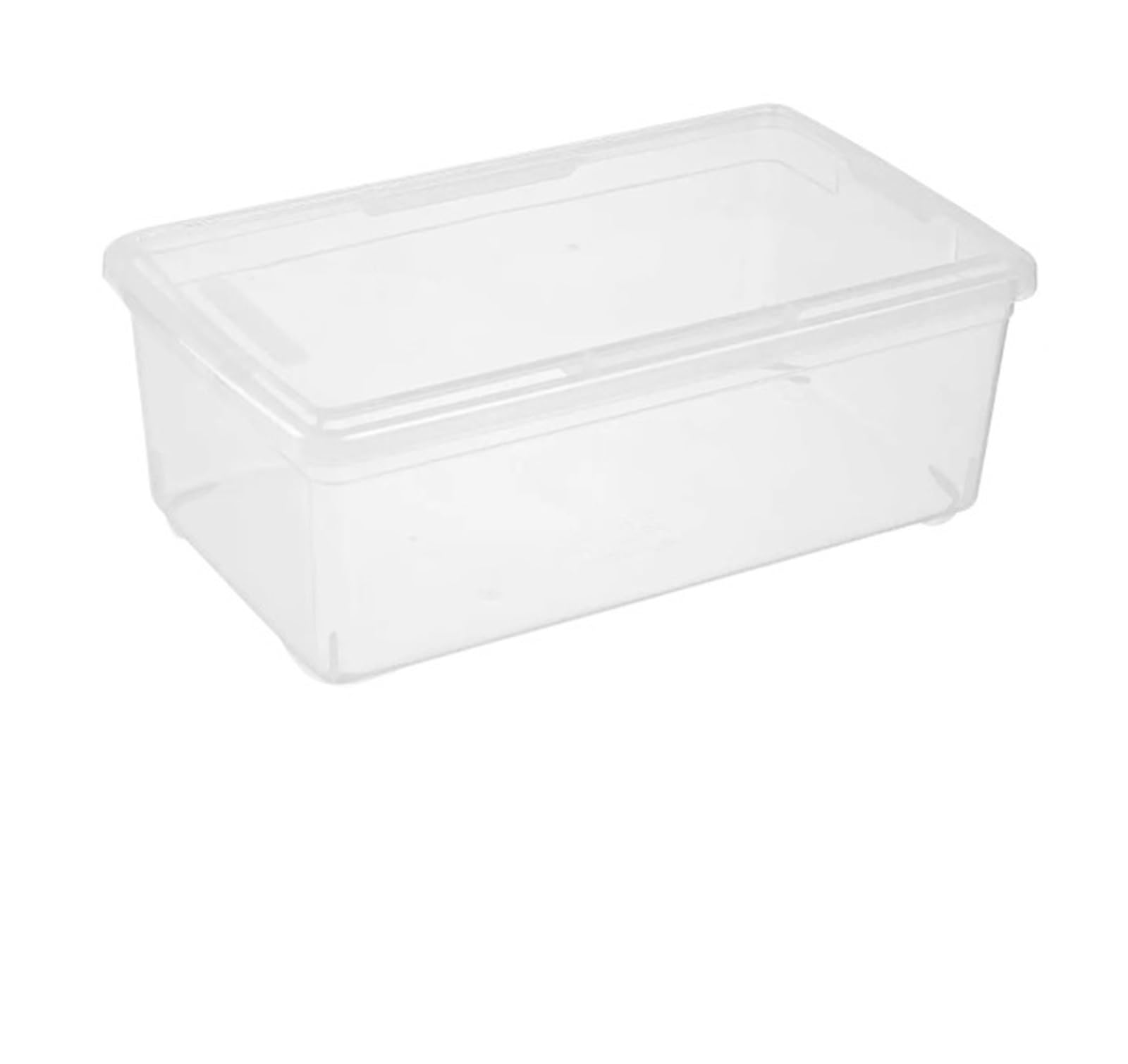 MJINA Clear Plastic Storage Bins with Transparent Lids Stackable Box Craft Storage Organizing Container Sensory Bin,8 Pack