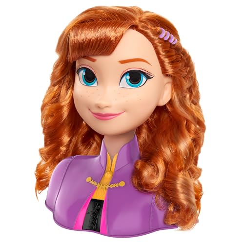 Cabeza para Peinados Anna de Frozen 2 de Disney, 14 Piezas, Juego de simulación, Juguetes para niños a Partir de 3 años de Just Play