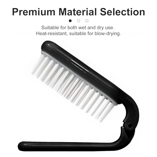 Peines compactos plegables 2-Pack negro y blanco miniatura 5