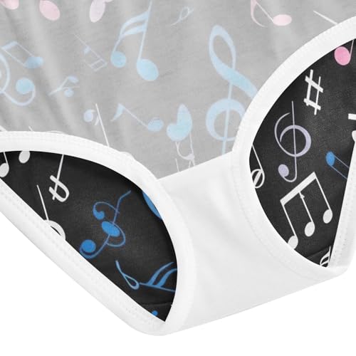 Colorful Musical Notes Cotton Toddler Underwear, Kids Underwear Girls, 2T–8 Years4