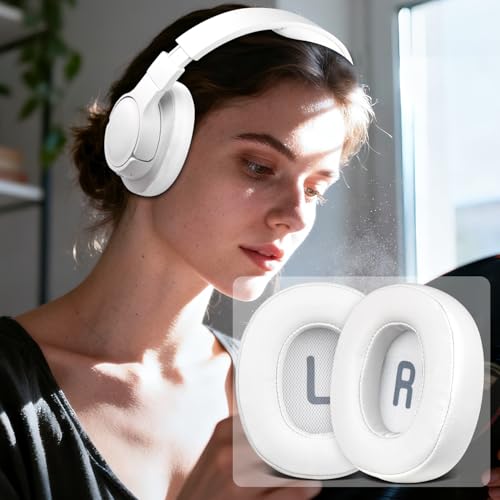 Image of SOULWIT Earpads Replacement for JBL Tune 700(700BT) /710(710BT) /720(720BT) /750(750BT,750BTNC) /760(760NC) /770(770NC) Headphones, Ear Pads Cushions with Softer Noise Isolation Foam (White)