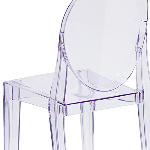 Flash Furniture Murray 4 Pack Ghost Side Chair In Transparent Crystal #TOP4