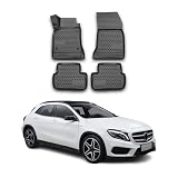 Tapis de Sol Compatible avec Mercedes Classe GLA 2014 2021 Caoutchouc TPE Noir