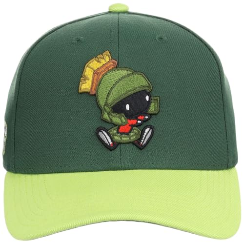 Looney Tunes Marvin The Martian Youth Chibi Adjustable Snapback Hat (Green, One Size)2