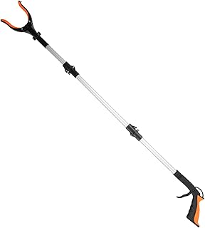 Greifzange-FüR-Senioren, Faltbare 109cm Greifer-Mit-Licht MüLlzange Greifer Drehbarer Kopf, Greifhilfe FüR Senioren Mit Magnet, Langer Greif Werkzeug Mit Magnetspitzen für Senioren