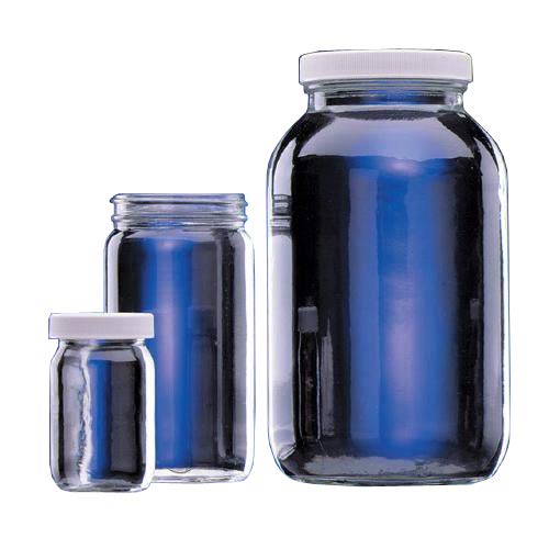 Wheaton Science Products W216937 Clear Wide Mouth Bottle Without Cap, 65 fl. oz. Capacity (Pack of 6)