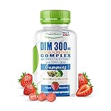 Power by Naturals DIM 300mg Complex with Broccoli Extract and Dong Quai, Vegan Strawberry Gummy, 60 Gummies DIM Supplement for Women (1 Bottle)
