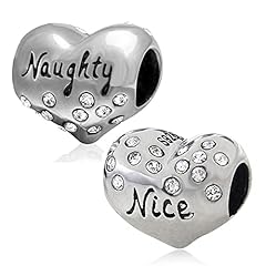 Naughty and Nice Heart Charms