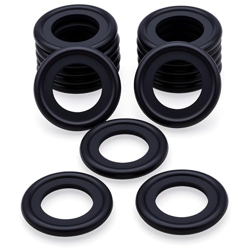 Image of 15PCS M14 Oil Drain Plug Gasket Rubber Crush Washer Seals 097-139, F5TZ-6734-BA, F0RD-5066453 Engine Oil Pan Drain Plug Seal for Ford Focus(Black)