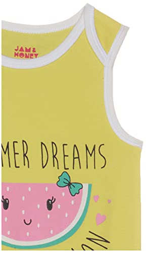 Image of Amazon Brand - Jam & Honey baby-girls Baby Boys & Girls Romper | New Born Baby Clothes | Label Free Comfort | 100% Cotton Baby Rompers | Onesies for Babies (Pack of 3)