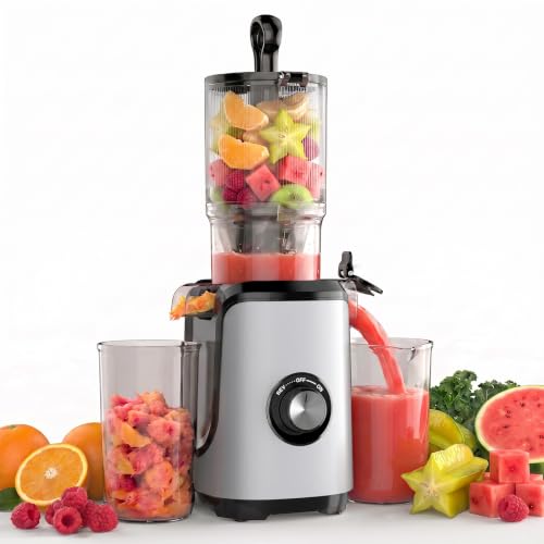 Image of KMFurnila Slow Masticating Juicer Machine with 4.25" Feed Chute