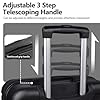 Houagi 20 Carry On Luggagehard Shell Suitcase With Spinner Wheelslightweight Travel Luggage Suitcases With Tsa Lock For Women Menblack