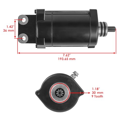 Caltric Starter and Drive Bendix Compatible with Arctic Cat Tigershark 640 770 639 768 1993-1999 miniatura 2