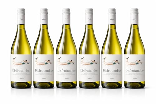 Lot de 6 Bouteilles Vin Blanc Sans Alcool 0.0% – Disfrutando0 – 100% Verdejo – Faible en Calories, Sans Sucres Ajoutés – Goût Frais et Fruité –...