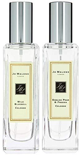 Jo Malone Perfume for Women and Men, 2 Piece Cologne Set: English Pear & Freesia and Wild Bluebell, 1oz Each, Unisex Fragrance