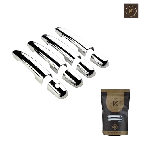 Image of KlaasAuto Car Chrome Door Cover Handle Used for Maruti New Swift Dzire (Without Sensor Cut) - 2025 Onwards - Maruti Suzuki Compatible - Complete Set of 4 Front & Rear - 2024-2025 - KlaasAuto
