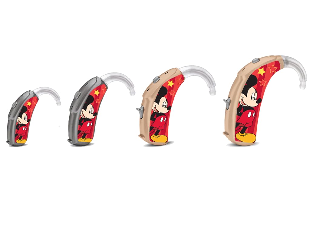 SmartEar Disney Hearing Aid Skins – Light, Durable and Long-Lasting – Residue-Free Application – Colourful Decoration – Universal – Disney Mickey & Friends - Mickey