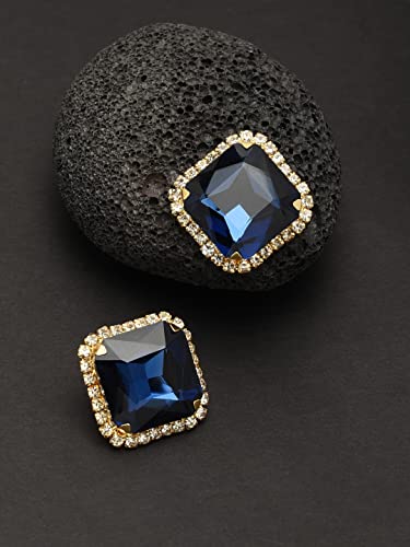 Stone & Diamonds Fusion Stud Earring For Women