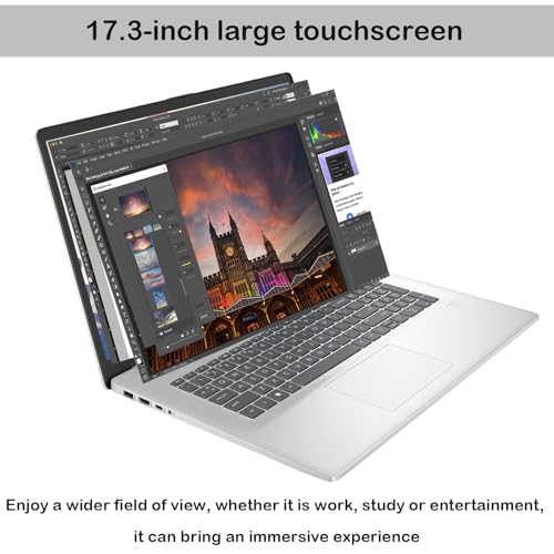 Image of HP 17.3 inch FHD+ Touchscreen Business Laptop - Intel Core i7-1355U Processor, Intel Iris Xe, WiFi 6, HD Webcam, BrightView, 250 nits, Win 11 Pro, w /Hoouwrd Accessories (16GB RAM | 1TB SSD)