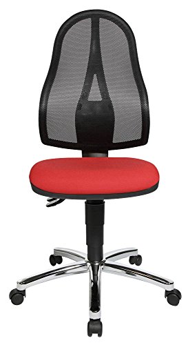 TOPSTAR DREHST. Point 60 rot/Netz fauteuil maille rouge reglable