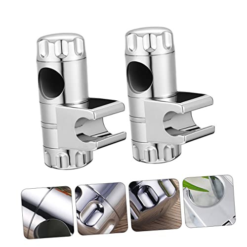 Lurrose 2Piezas Soporte de Cabezal de Ducha Ajustable de Accesorios de Impermeables y Resistentes Corrosión para Ducha de Mano