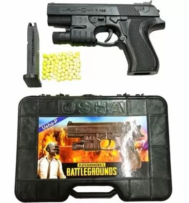 Mayank & Company 2 in 1 PUBG Toys Gun Black -1 with Plastic Bullets Guns & Darts