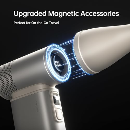 Image of JISULIFE Portable Handheld Fan Ultra2, 9000mAh Max 25 Hrs, 5 in 1, 100 Speed Turbo Fan Rechargeable, Metal Shell Multi-Function Travel Essentials Gifts for Men-Brown