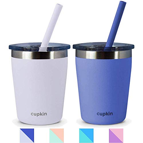 Stackable Stainless Steel Cups for Toddlers & Kids (Dishwasher Friendly) Set of 2