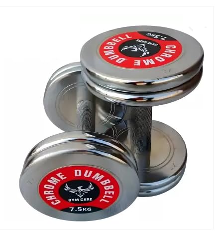 Gym Care Chrome Dumbbells Set for Home Gym Workout 1 Pair (2 Pcs.) 7.5 kg Dumbbells Exercise Dambal Fitness Gym Dumbbell Cast Iron Handle Dumbbell Set (7.5 x 2)-15 kg (B0CWNVXHTQ) Amazon Price History, Amazon Price Tracker