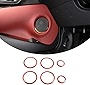 Fit for Toyot@ Supr@ GR A90 A91 MK5 2018-2022 Car Horn Ring Cover, Speaker Decoration Cover Trim, Horn Ring Cover for Car Interior Accessories, 6 PCS (Red)