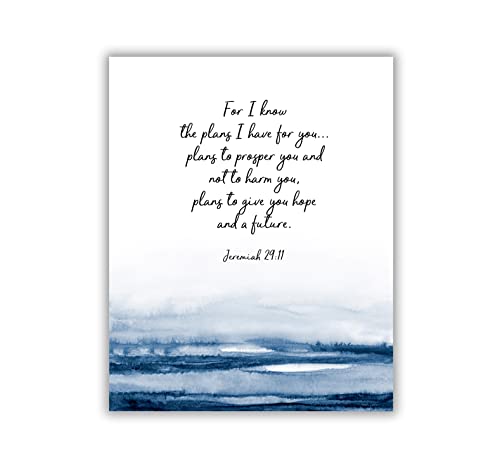 Jeremiah 29 11 Print, For I know the plans I have for you Bible Verse ...