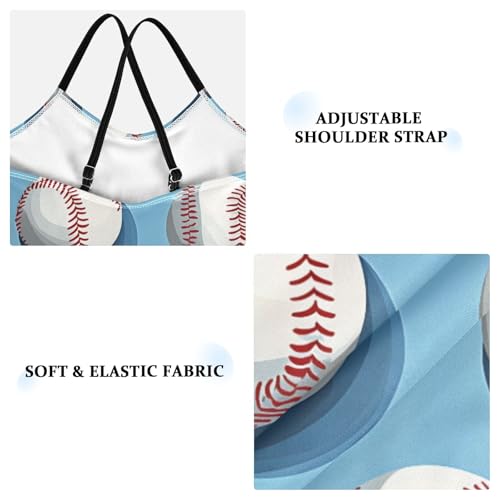 Cute Baseball Girls Swimsuits Quick Dry Crossback One Piece Beach Swimwear Bathing Suit4