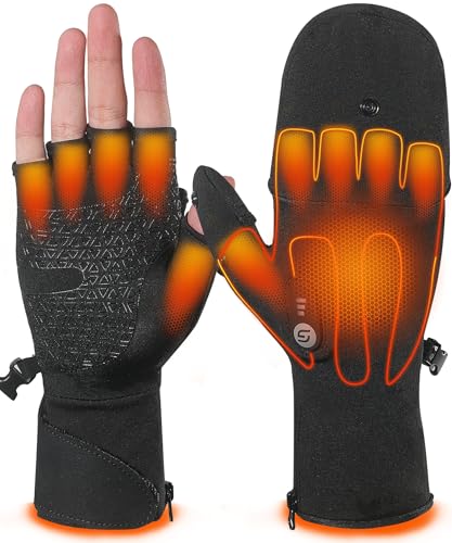 Heated Gloves for Men Women Rechargeable with 7.7V 2400mAh Battery