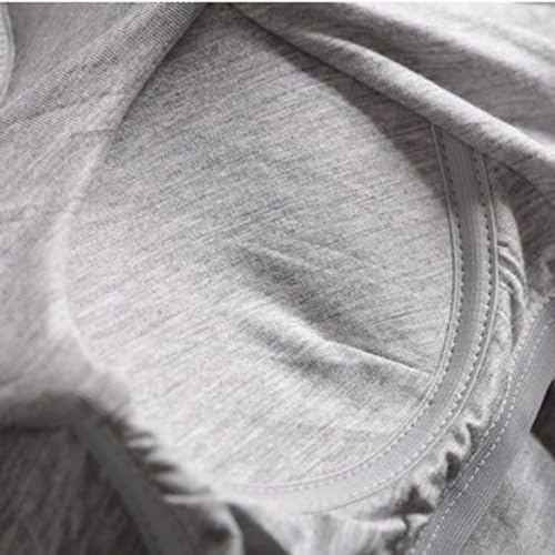 2PC Cotton Built in Bra T-Shirt Workout Casual Tops Short Sleeve Padded Bra Athletic Running Shirts Summer Undershirt4