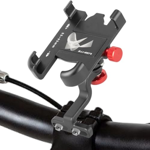 syayw - Soporte para teléfono de moto, soporte para manillar y scooter, soporte antiderrapante, rotación 360°, para navegación, scooter y ciclomotor