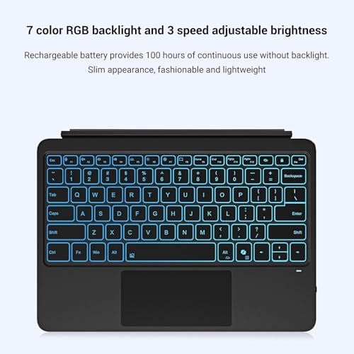 Teclado Bluetooth inalámbrico de 12 pulgadas magnético portátil con touchpad para tablet de 5.2 2