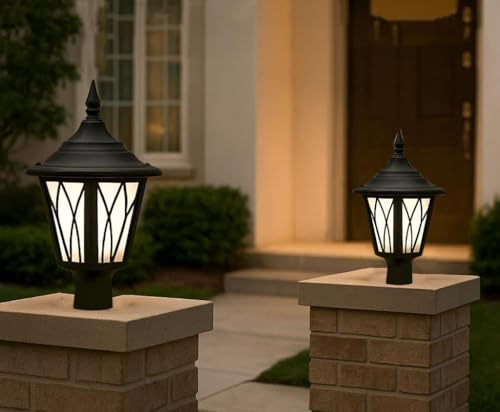 Image of Modern Waterproof LED Gate Light for Outdoor Wall & Main Gate Decoration - Metal & Glass Exterior Lamp (Pack of 1)