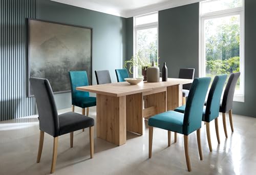 designimpex Design Esstisch WM-999 Eiche Artisan ausziehbar 140 cm bis 300 cm rechteckiger Esszimmertisch Küchentisch Funktionstisch XXL Kitchen Table Esszimmer Dining Table Ausziehtisch