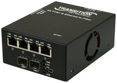Transition Networks 4x T1/E1/J1 Copper to Fiber Transport Mux