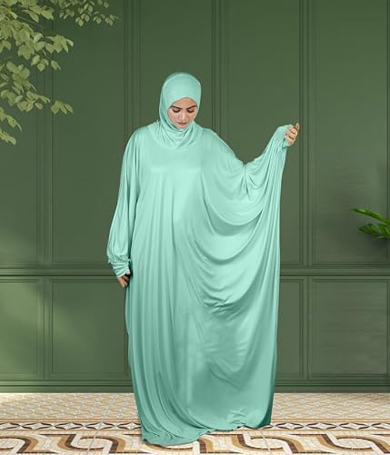 Image of Mehar Namazi Muslim Prayer Dress for Women |Modest Islamic Namaz Dress with Hijab | Soft Strechable Fabric Zunaira Farasha Namaz Outfit