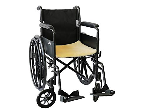 Natural Sheepskin For Bed Sores And Skin Irritation | 100% Real Medical Sheepskins With Non-Slip Back For Pain Relief And Discomfort, Wool Seat Pad, Natural, 17 In. X 17 In. #TOP1