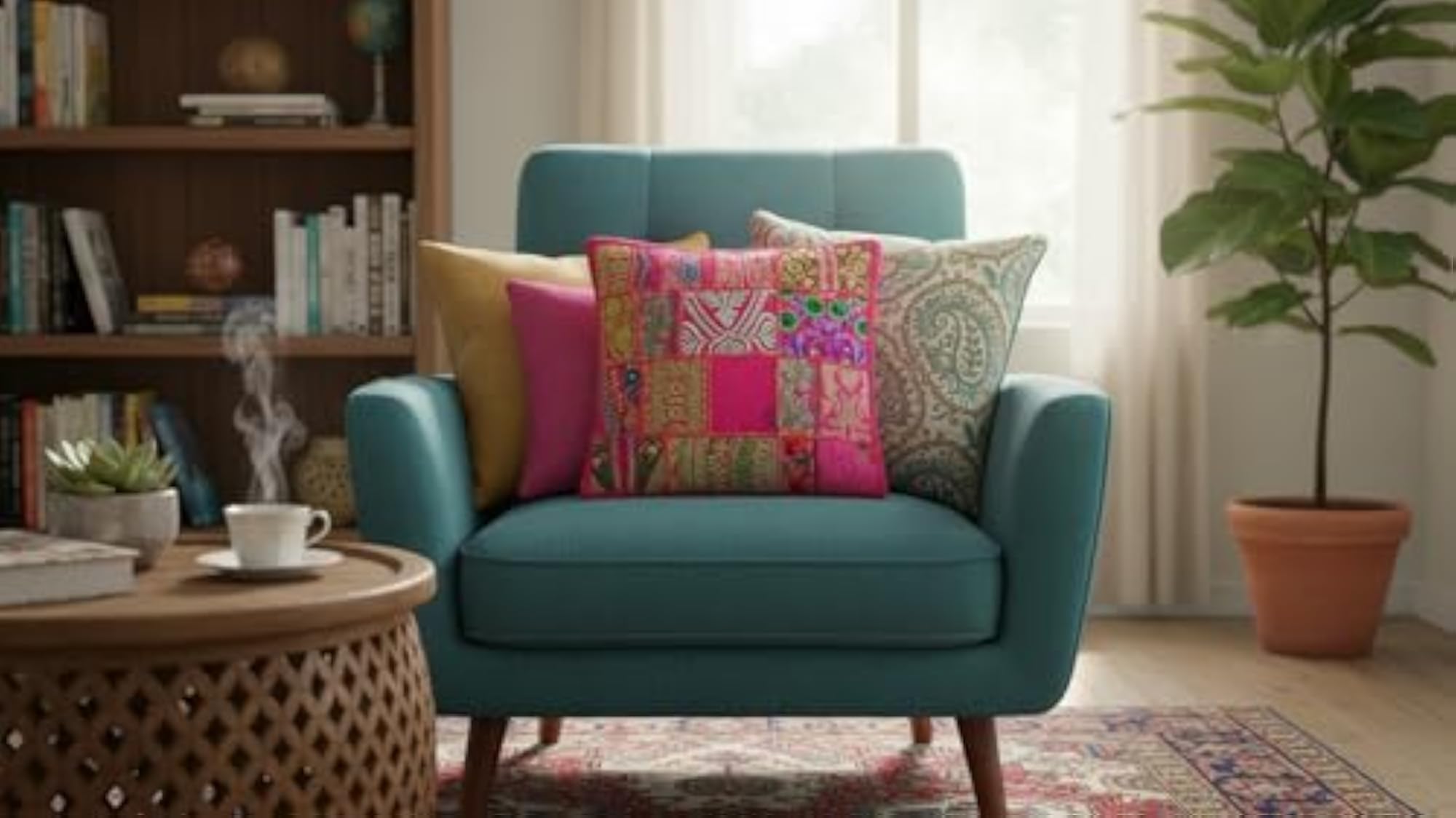 Patchwork Cotton Ethnic Style Cushion Cover