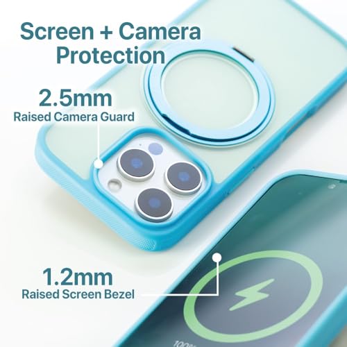 BLACK+DECKER 360°Spin Magnetic Stand for iPhone 16 Plus Case, Blue - image 7