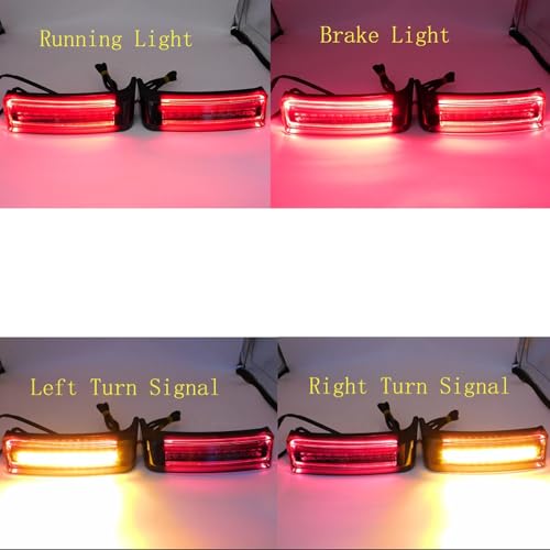 Clignotants LED Moto Haute Luminosité avec Feu de Freinage Intégré - 7