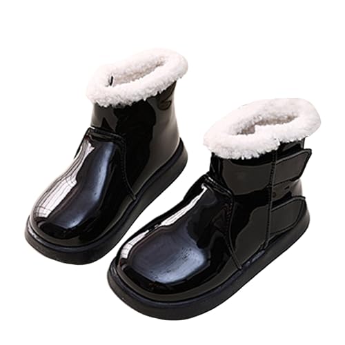 IWIHMIV Toddler Snow Boots Non Slip Ankle Winter Boots Warm Winter Flat Snow Boots Outdoor Walking Shoes Girl's Winter Boots2